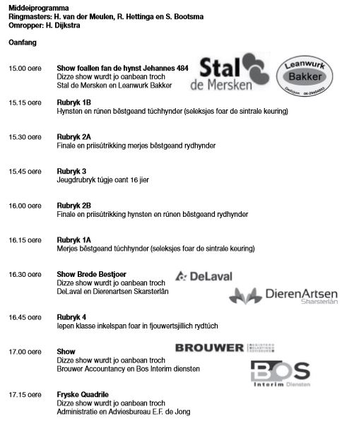middagprogramma